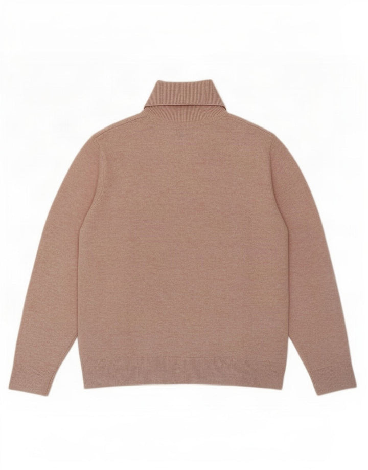 Marks & Spencer Damski sweter z golfem, UK 14, średni różowy poliester