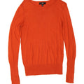 MOSSIMO Womens Boat Neck Jumper Sweater UK 10 Small Orange Nylon Vintage Mossimo and Second-Hand Mossimo from Messina Hembry 