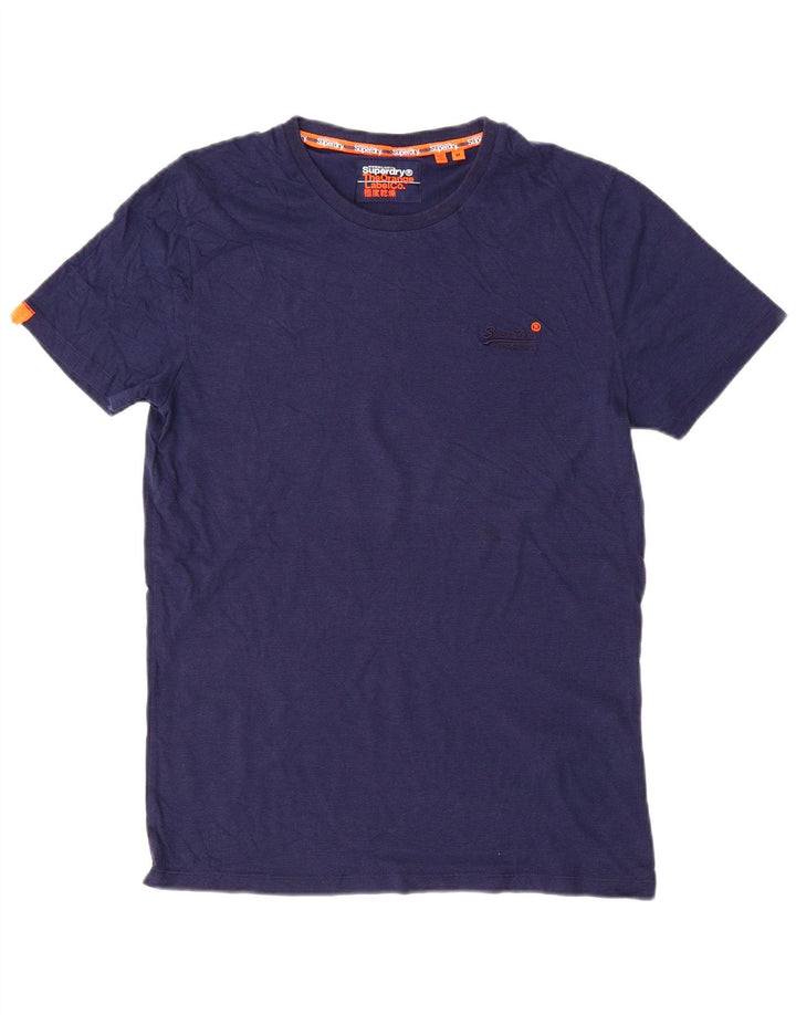 T-shirt męski SUPERDRY Top, średni, granatowy, bawełniany