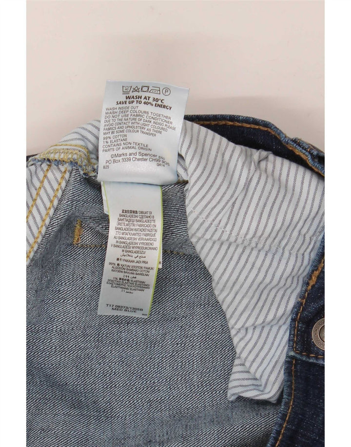 Marks & Spencer Męskie proste dżinsy o regularnym kroju W38 L33 Niebieska bawełna