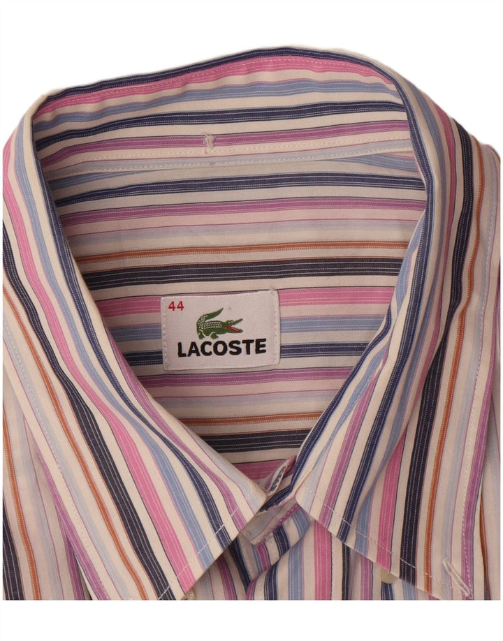 Koszula męska LACOSTE rozmiar 44 XL, bawełniana w kolorowe paski