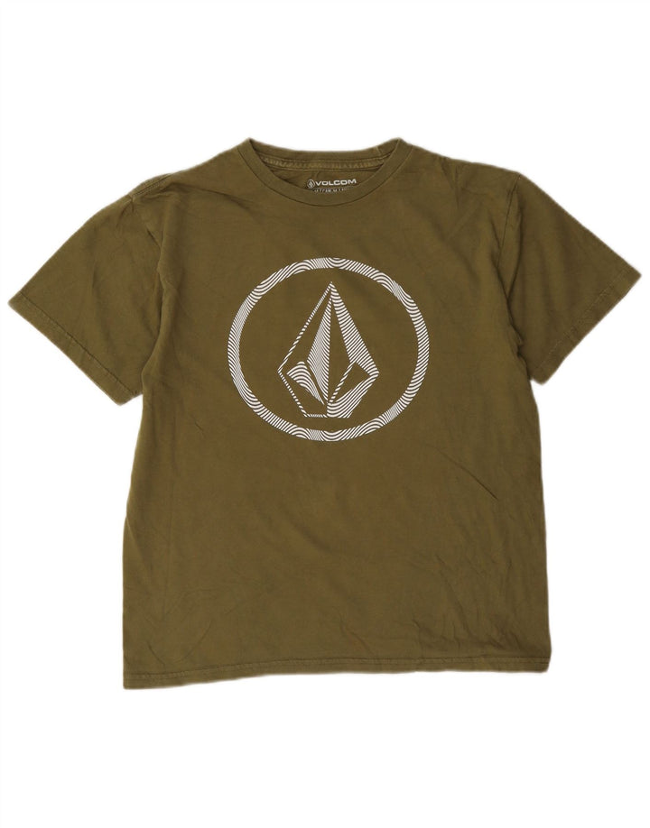 Chłopięcy T-shirt z grafiką Volcom, 11-12 lat, średnia, bawełniana khaki