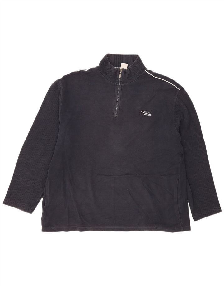 Bluza męska Fila z zamkiem błyskawicznym XL, granatowa