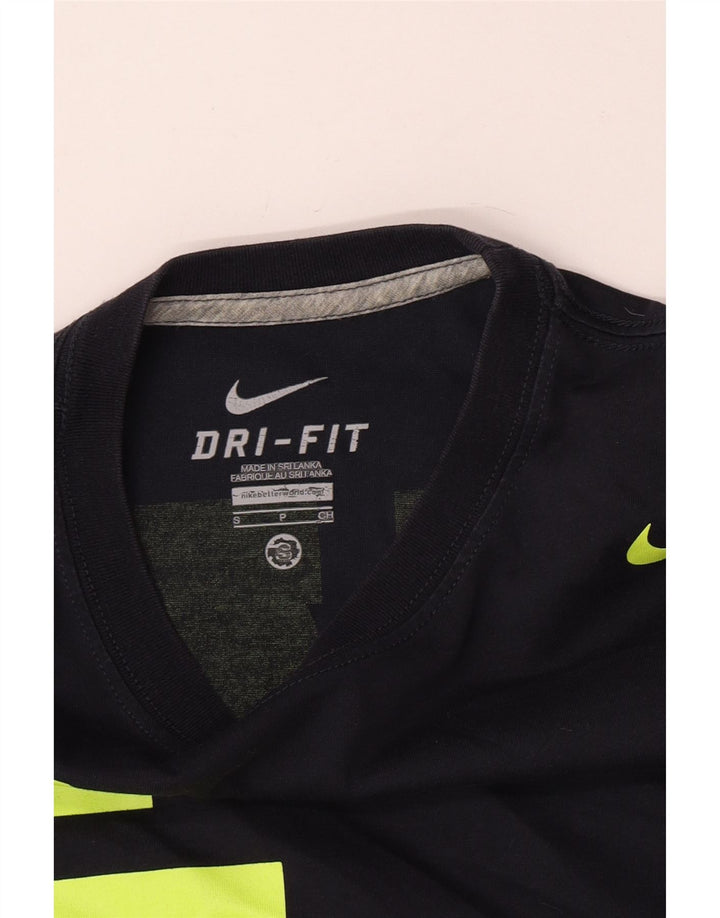 Męski T-shirt Nike Dri Fit z grafiką, mały, granatowy