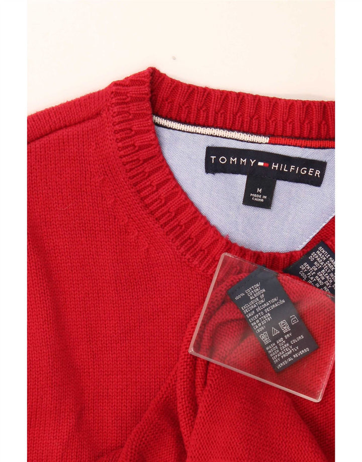 Męski sweter Tommy Hilfiger z dekoltem w łódkę, średni burgund