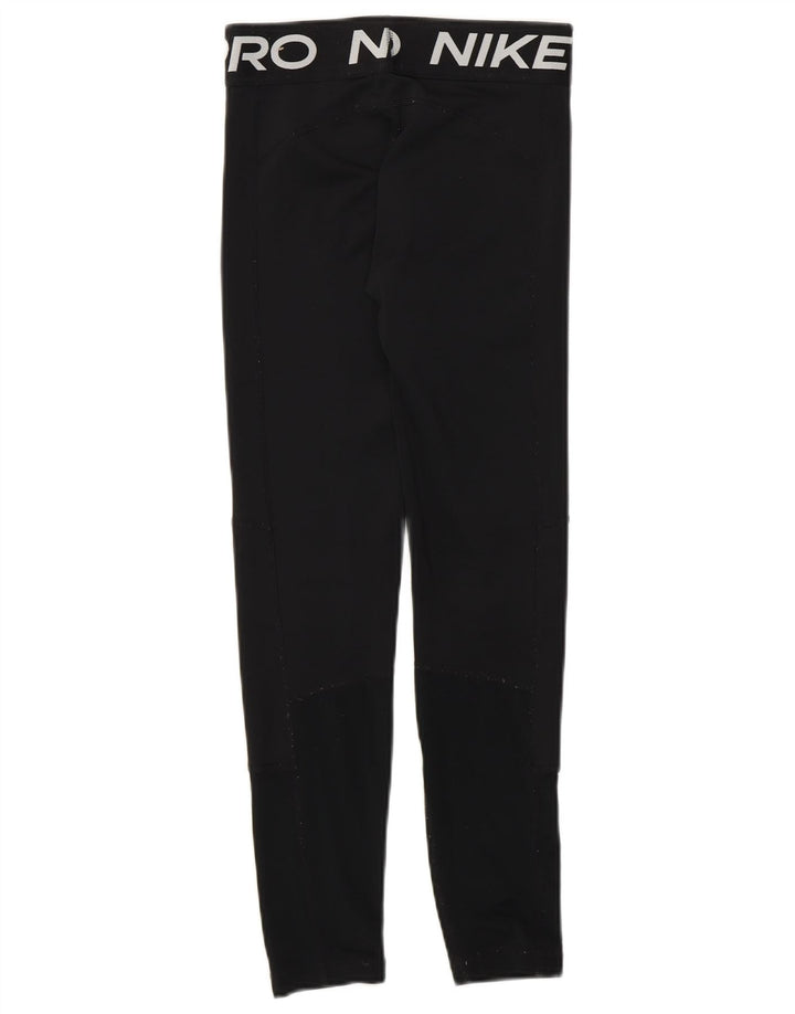 Dziewczęce legginsy z grafiką Nike 10-11 lat, średni czarny poliester