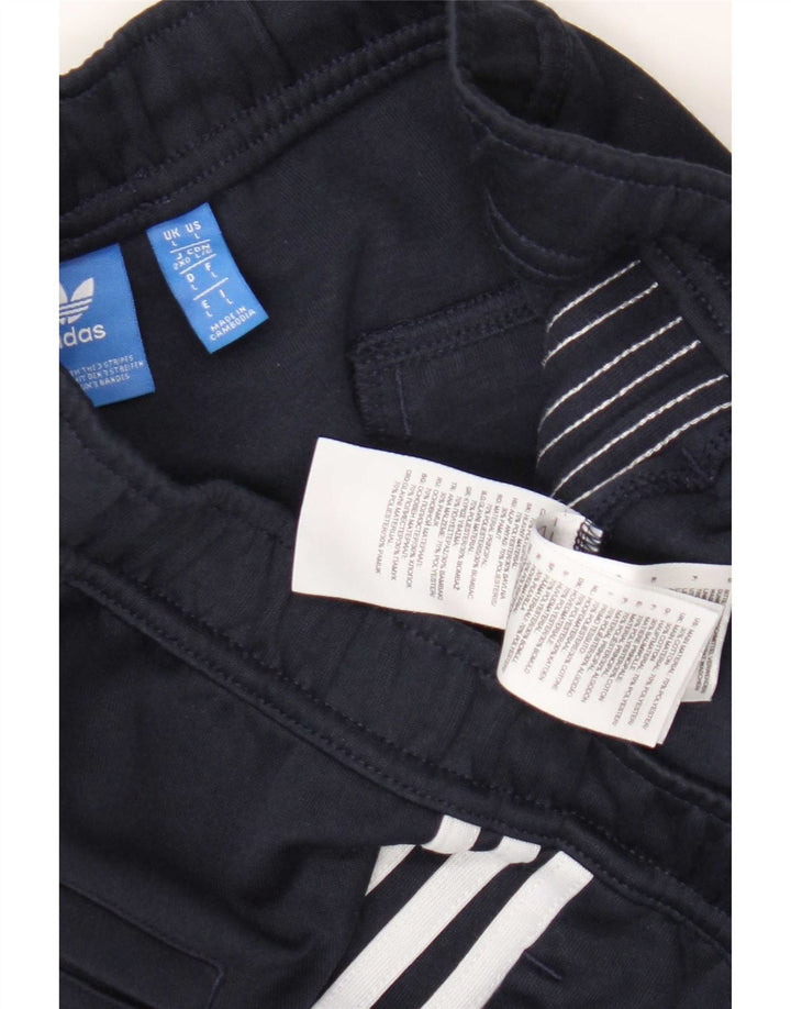 Męskie spodnie dresowe Adidas Crop, duże, granatowe, z poliestru