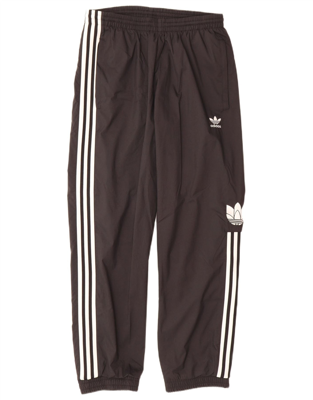 Męskie spodnie dresowe Adidas z grafiką, średnie czarne, poliestrowe