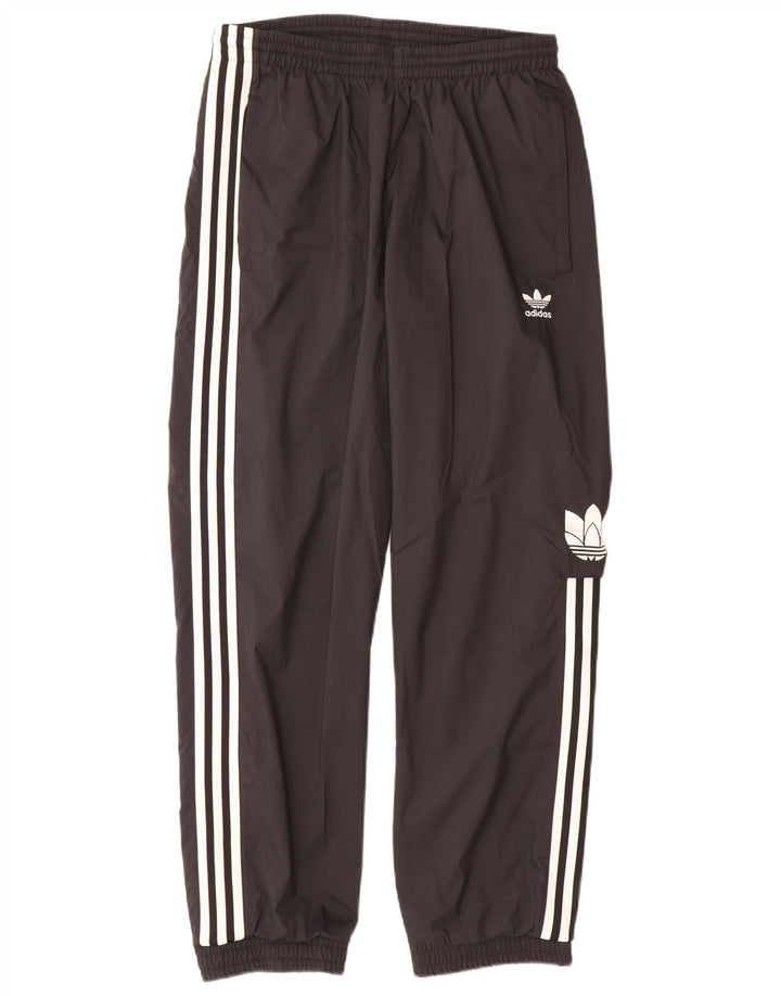 Męskie spodnie dresowe Adidas z grafiką, średnie czarne, poliestrowe