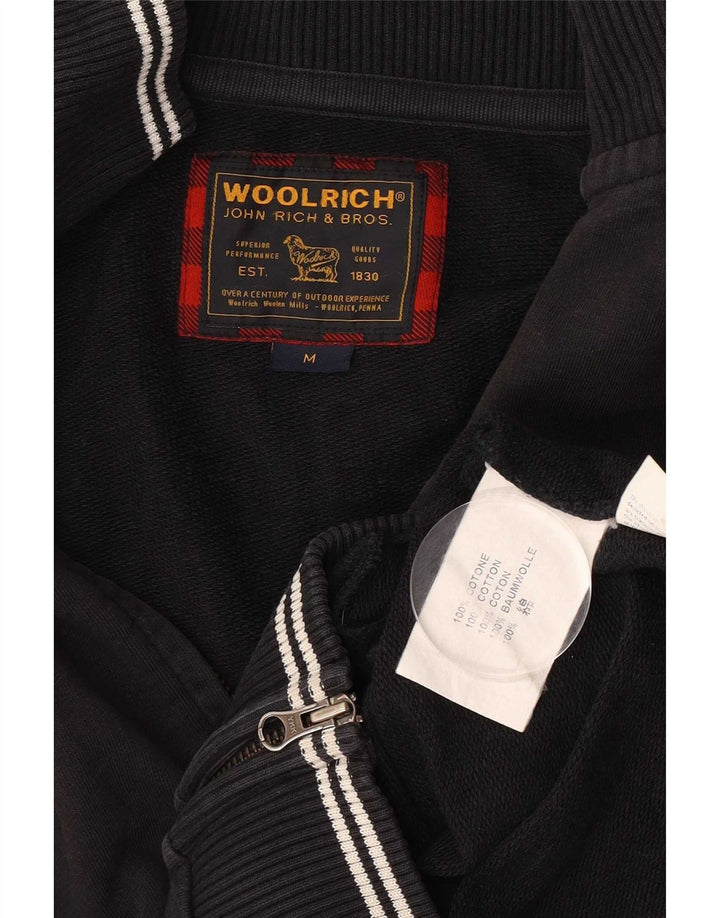Męska kurtka dresowa Woolrich, średnia czarna, bawełniana