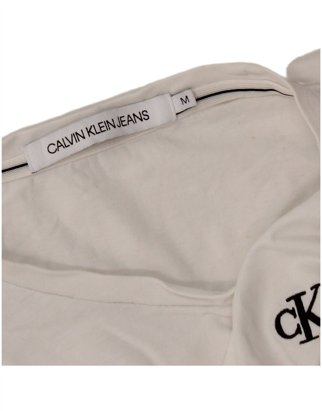 T-shirt damski CALVIN KLEIN Top UK 14 Średni biały