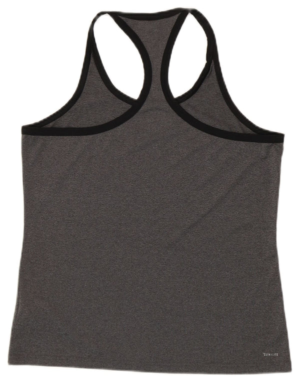 Damska kamizelka ADIDAS Climalite Graphic UK 12/14 Średni szary poliester