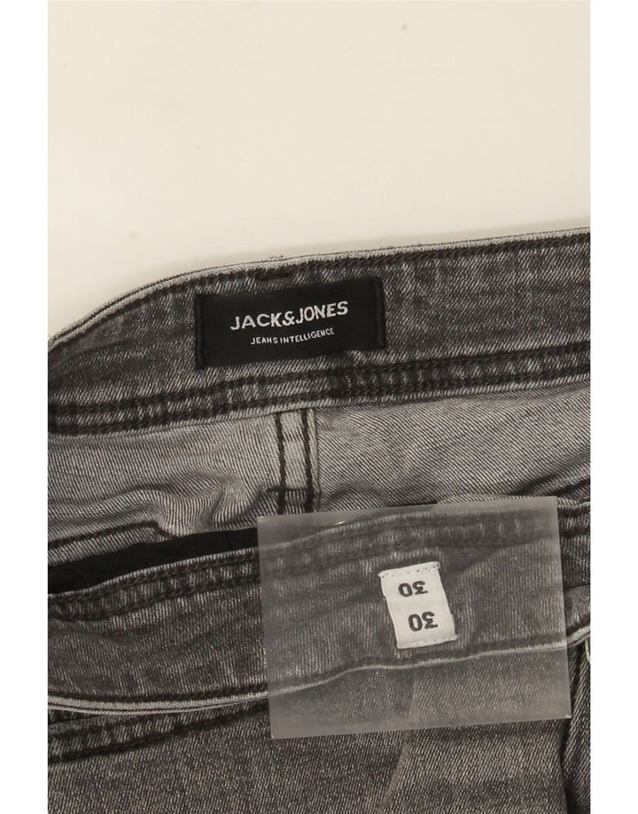 JACK & JONES Męskie jeansy slim w trudnej sytuacji W30 L30 Szara bawełna