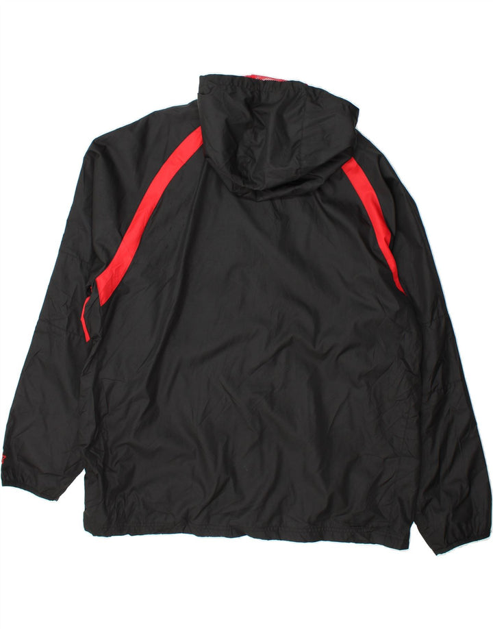 STARTER Mens Hooded Rain Jacket UK 42 XL Black Colourblock Polyester Vintage Starter and Second-Hand Starter from Messina Hembry 