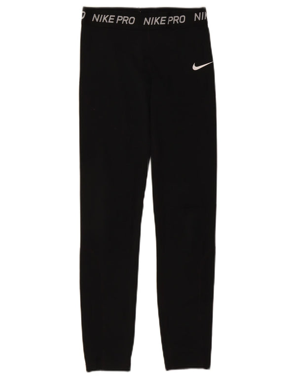 Damskie legginsy Nike Graphic UK 4 XS, czarne, poliestrowe