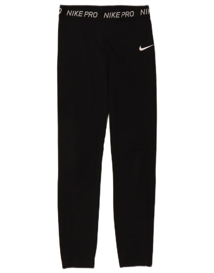 Damskie legginsy Nike Graphic UK 4 XS, czarne, poliestrowe