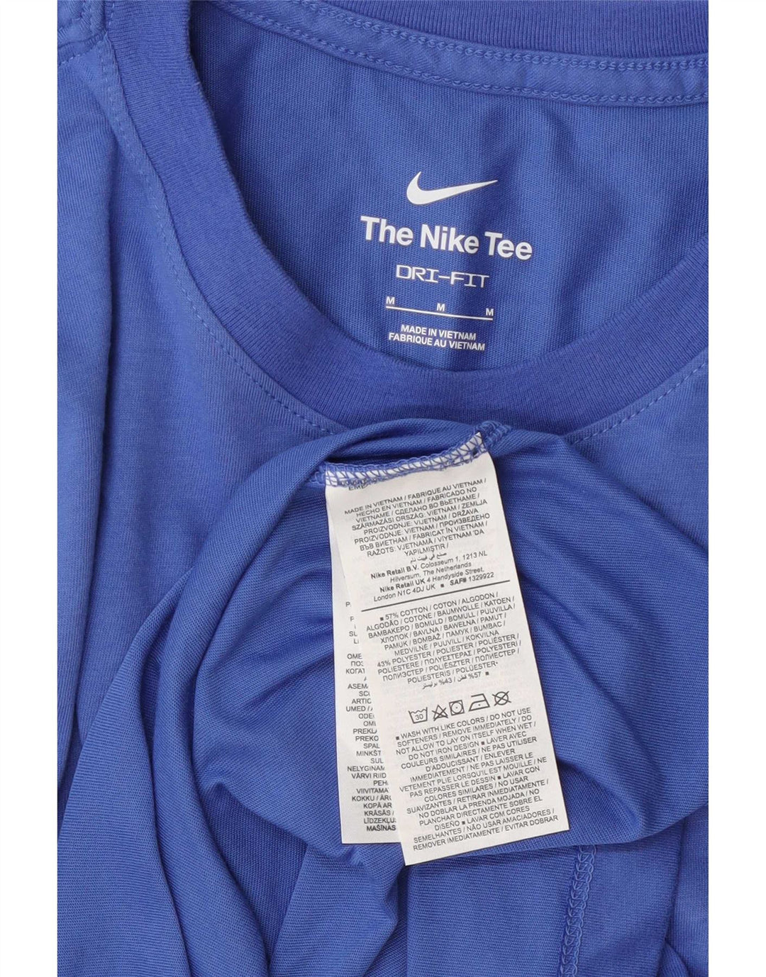 Męski T-shirt z grafiką Nike, średni niebieski, bawełniany