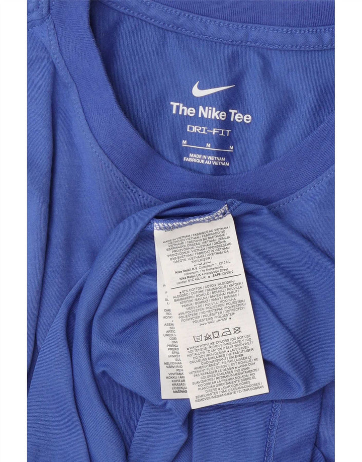 Męski T-shirt z grafiką Nike, średni niebieski, bawełniany