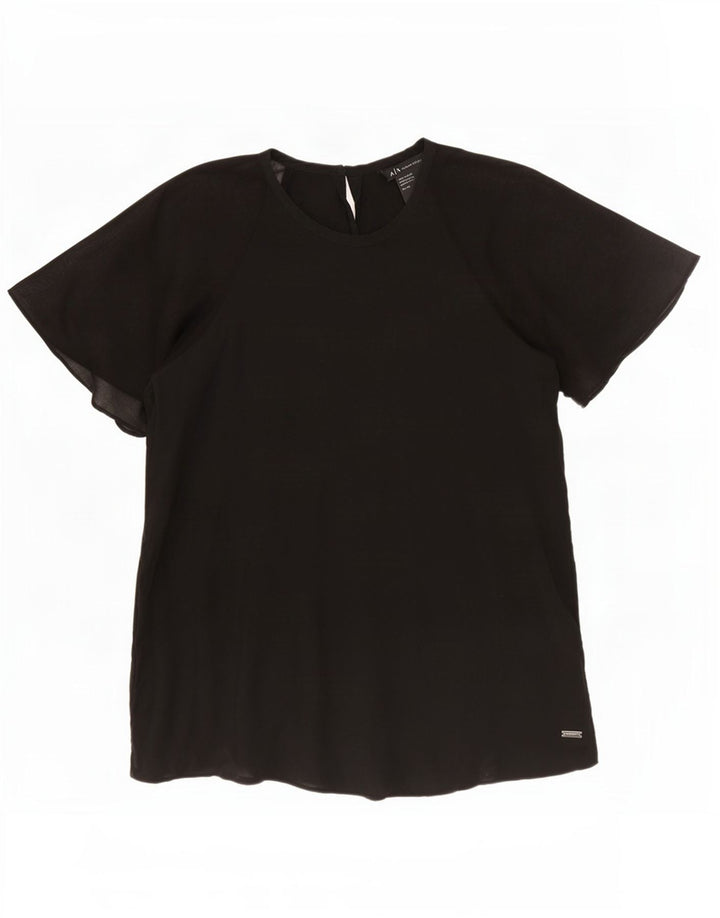 Damska bluzka Armani Exchange Top UK 6 XS Czarna wiskoza