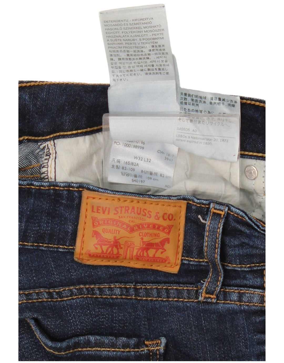 Damskie jeansy Levi's 711 Skinny W32 L27 Niebieski Lyocell