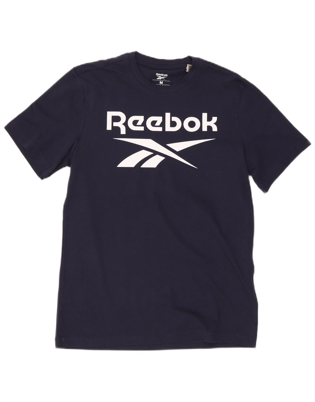 Męska koszulka z grafiką Reebok Top, średnia, granatowa, bawełniana