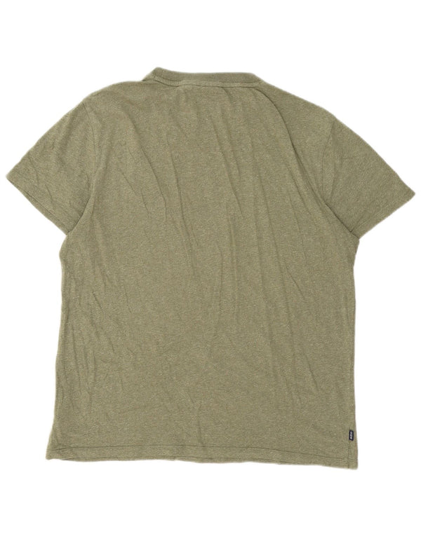 Męski T-shirt Superdry XL, zielona bawełna w plamki