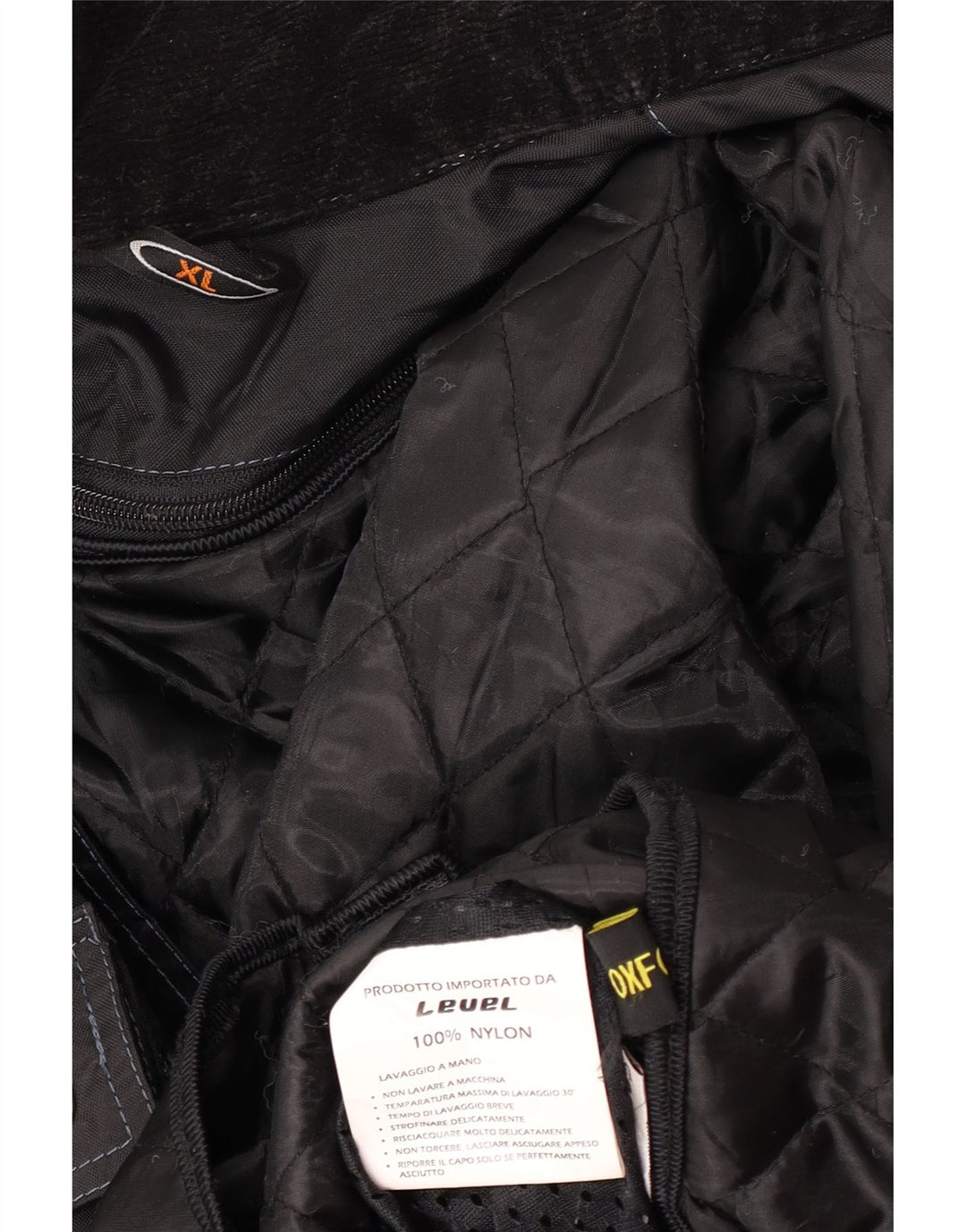 Męska kurtka typu racer Oxford UK 42 XL z czarnego nylonu