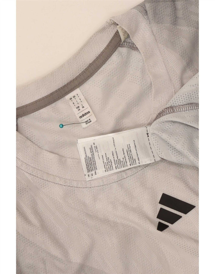 Adidas Męski T-shirt Top Duży Szary Tie Dye Poliester