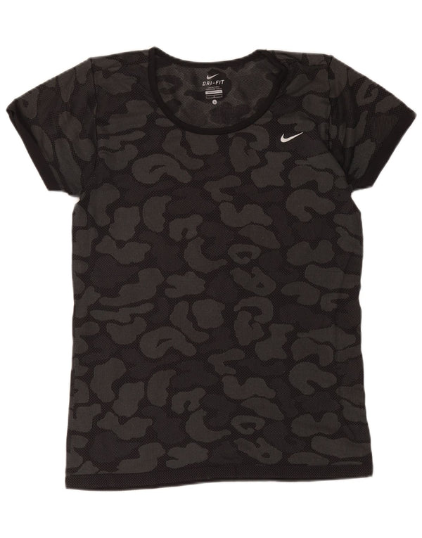 Damska koszulka Nike Dri Fit Top UK 14, duży, czarny kamuflaż