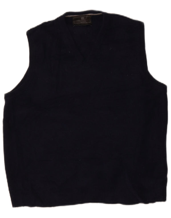 Marks & Spencer Womens Regular Fit Vest Tank Top UK 14 Medium Navy Blue