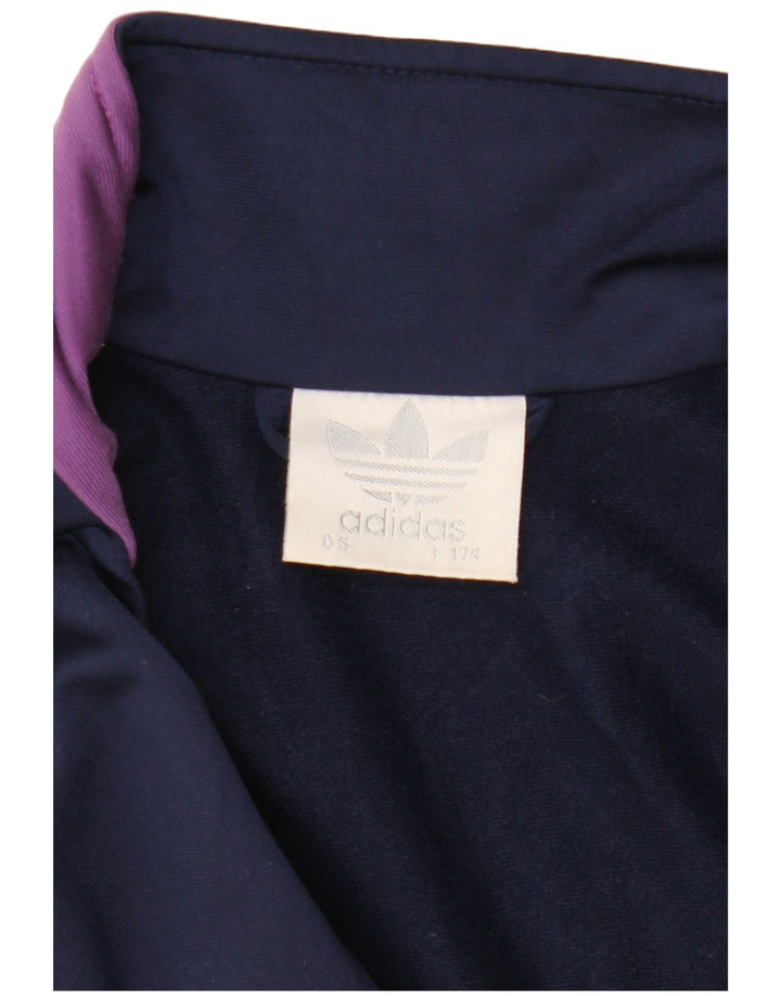 Męska bluza dresowa Adidas z grafiką, duża, granatowa, z blokami kolorów