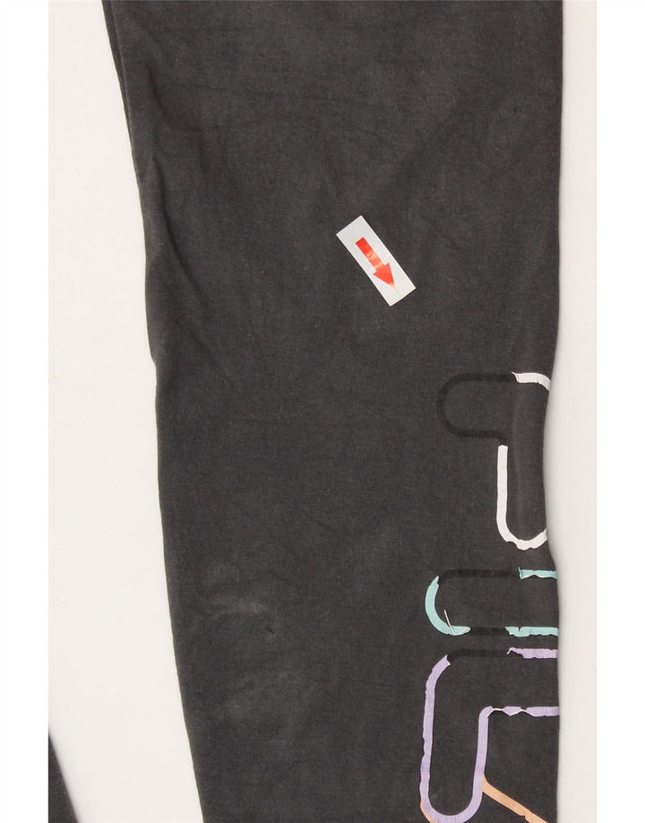 Damskie legginsy Fila Graphic UK 10 Small, szare, bawełniane