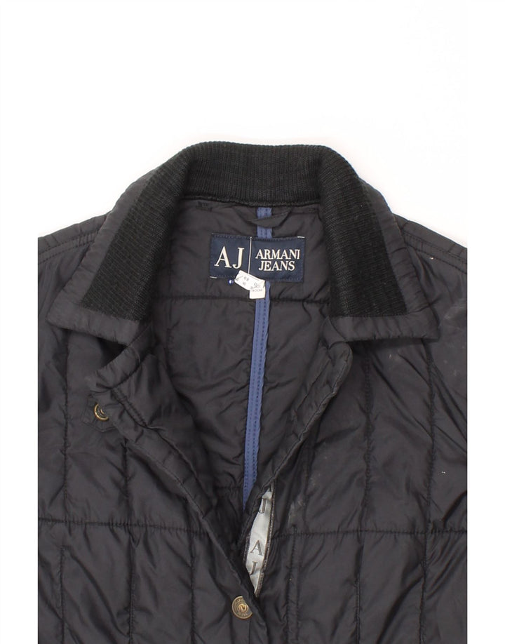 ARMANI JEANS Womens Padded Coat UK 10 Small Black Polyamide Vintage Armani Jeans and Second-Hand Armani Jeans from Messina Hembry 