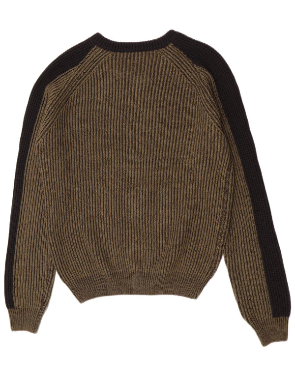 Męski sweter Trussardi Jeans z dekoltem w kształcie litery V, średni kolor khaki