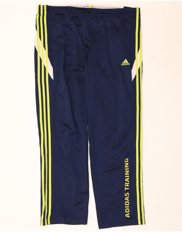 Adidas Mens Graphic Tracksuit Trousers Large Navy Blue Colourblock