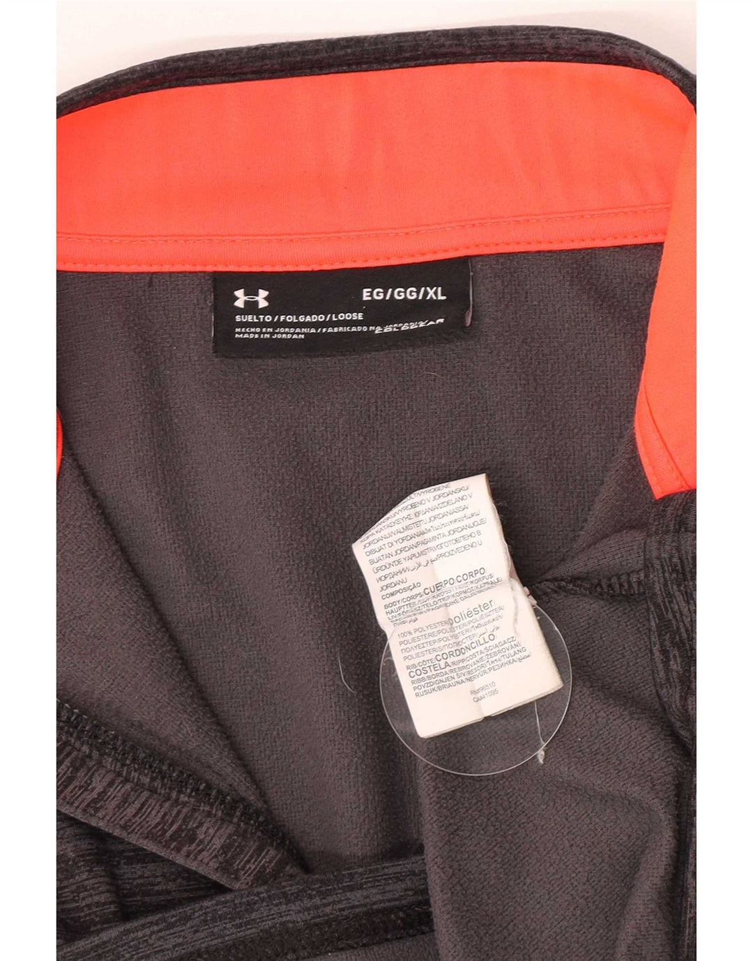Męski dres Under Armour Cold Gear z zamkiem błyskawicznym i golfem, XL, szary, nakrapiany