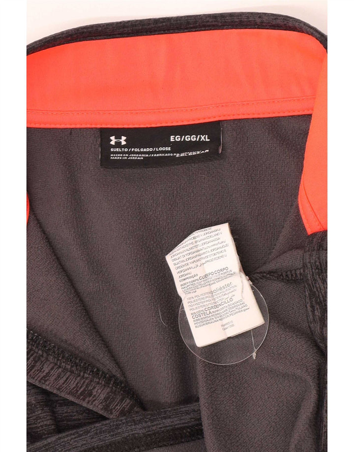 Męski dres Under Armour Cold Gear z zamkiem błyskawicznym i golfem, XL, szary, nakrapiany