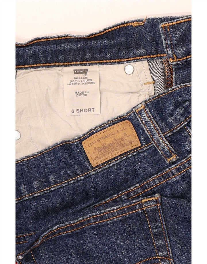 Damskie dżinsy Levi's 505 Straight US 6 Medium W32 L29 Niebieska bawełna