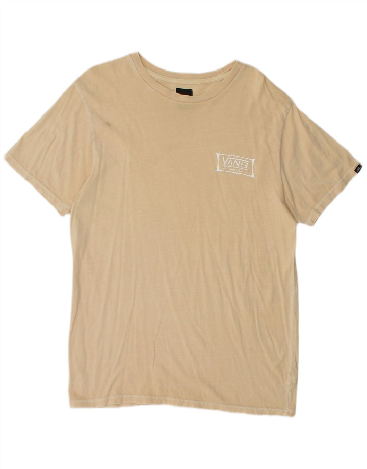 Męski T-shirt z grafiką Vans, średni beż