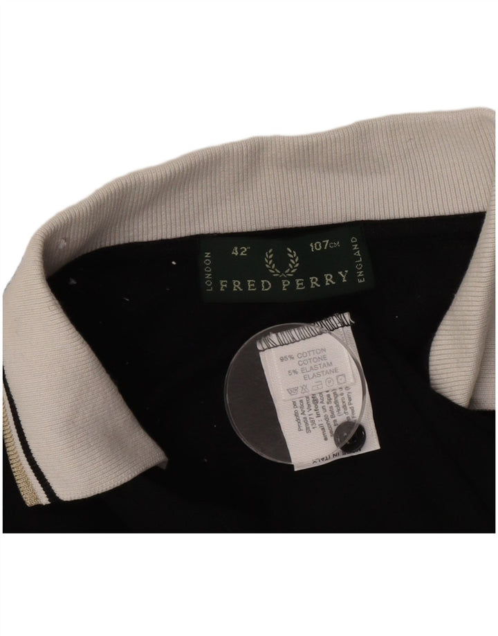 Męska koszulka polo Fred Perry, bawełniana, w kolorze średniego czarnego koloru