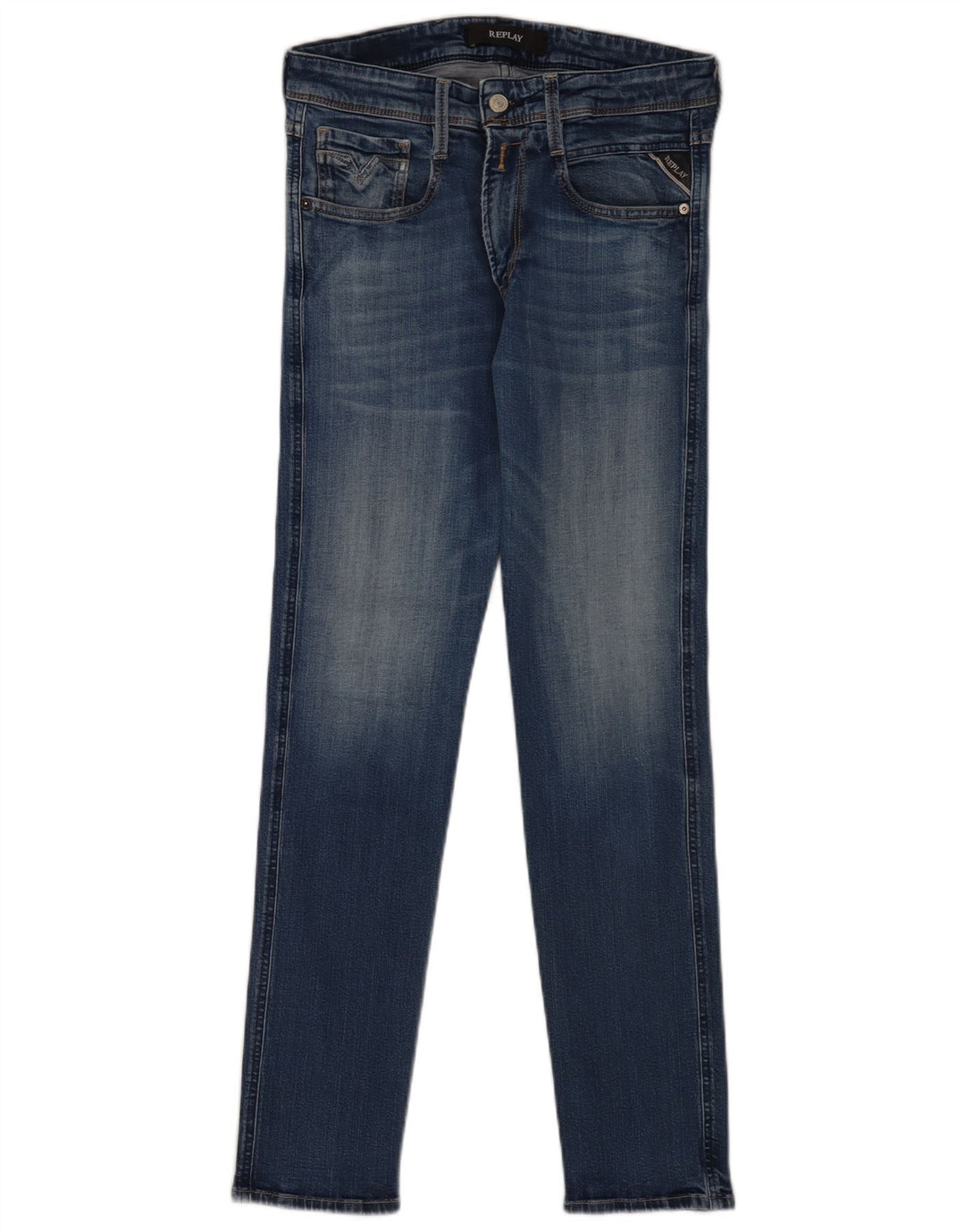 Damskie jeansy Skinny Replay W28 L30 Niebieskie