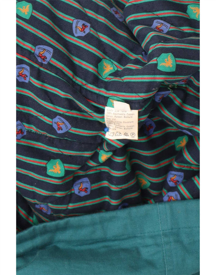 Vintage damska kurtka parka IT 44 duża turkusowa bawełna