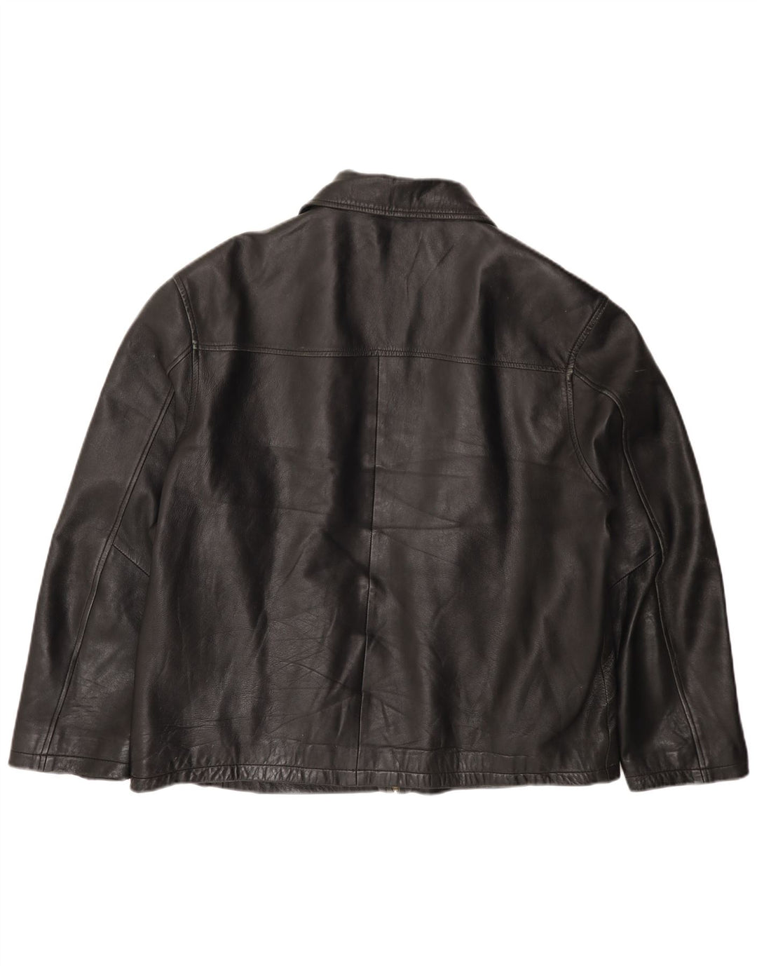 Męska kurtka skórzana VINTAGE UK 44 2XL czarna