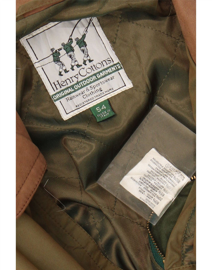 Męski płaszcz przeciwdeszczowy Henry Cottons IT 54 2XL Khaki Poliester