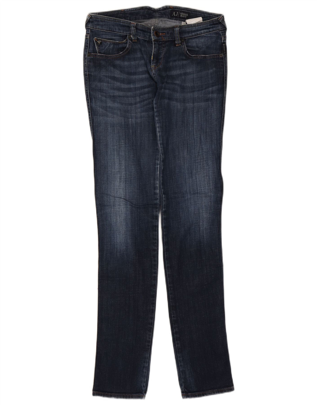 Damskie jeansy Armani Graphic Slim W26 L32 Granatowa bawełna