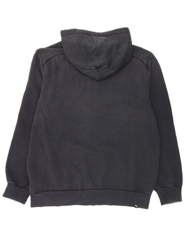 Męski sweter Puma z grafiką i zamkiem błyskawicznym, duży, czarny, bawełniany