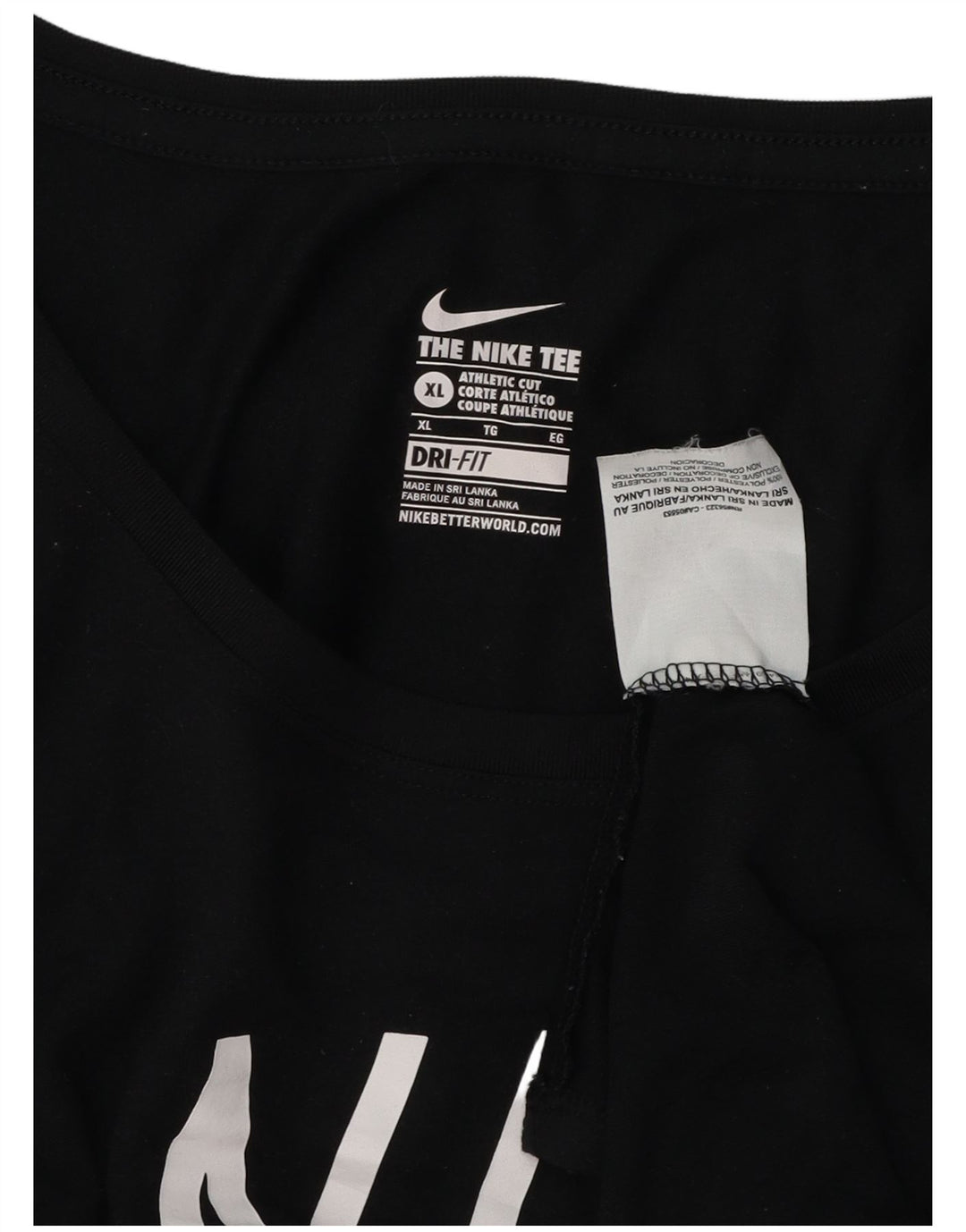 Damska koszulka Nike o sportowym kroju z grafiką, z długim rękawem, UK 18 XL, czarny poliester