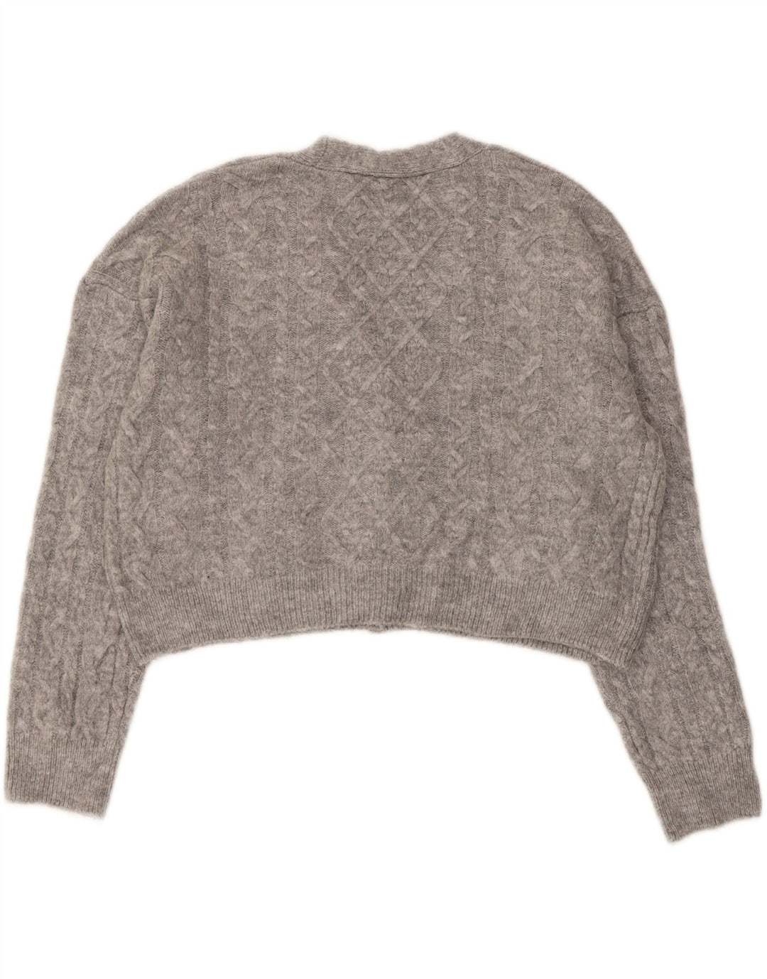 Damski sweter oversize ZARA Crop Cardigan UK 10 Small Grey