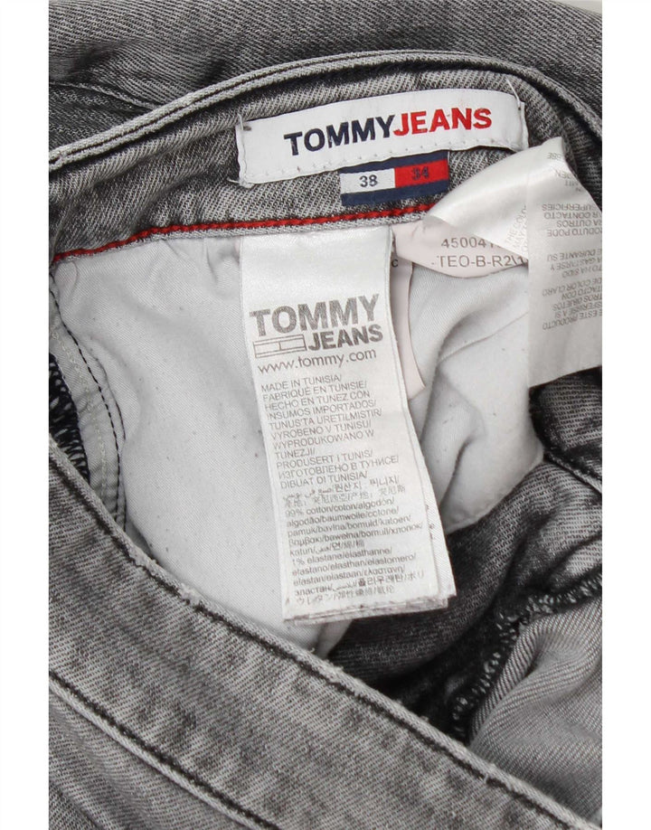 Męskie dżinsy Tommy Hilfiger w trudnej sytuacji W38 L34 Szara bawełna