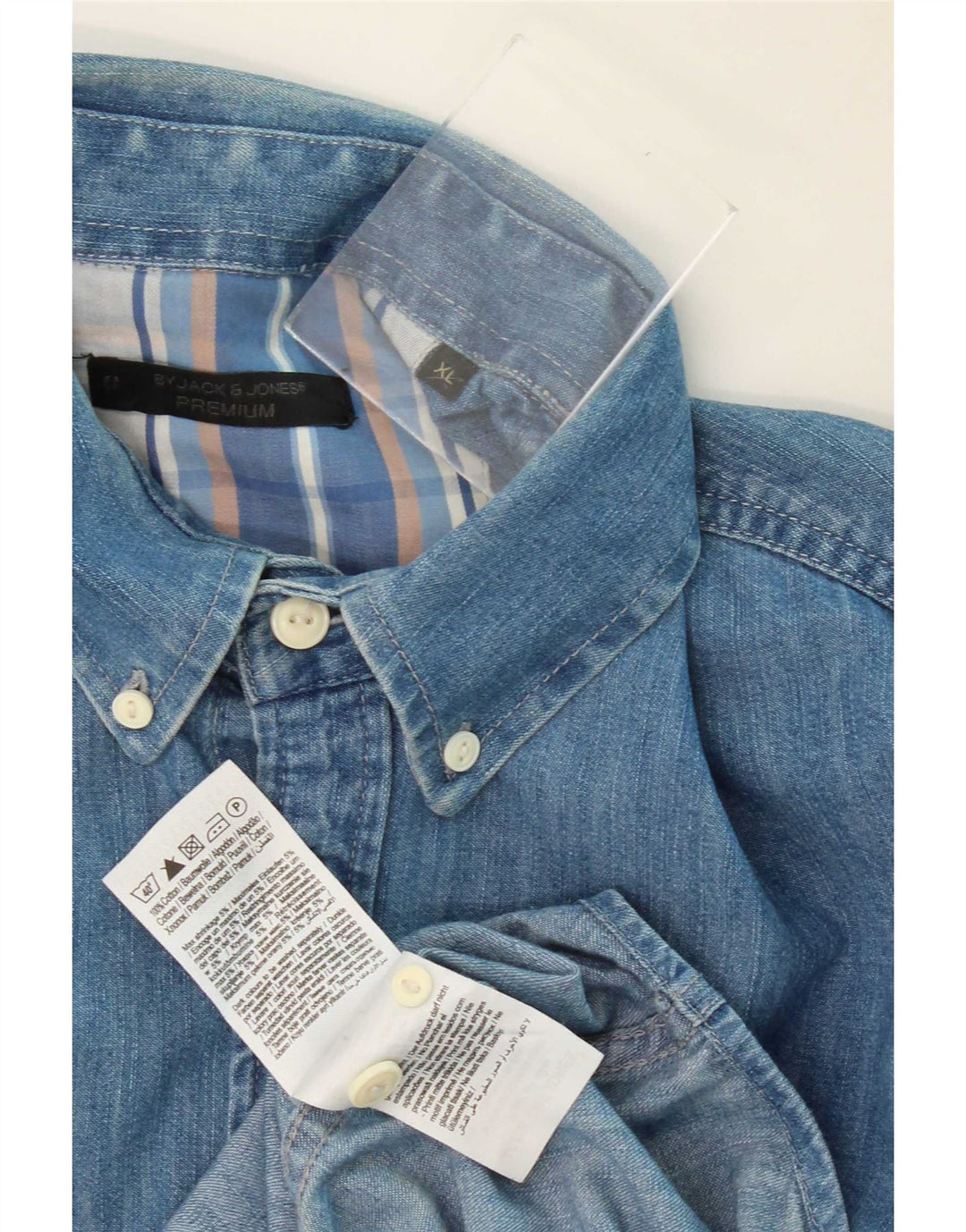 Męska koszula dżinsowa Jack & Jones XL, niebieska, bawełniana